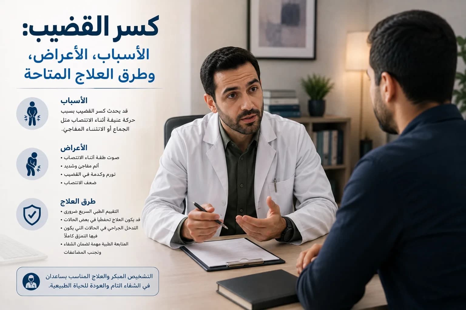 كسر القضيب: الأسباب، الأعراض، وطرق العلاج المتاحة