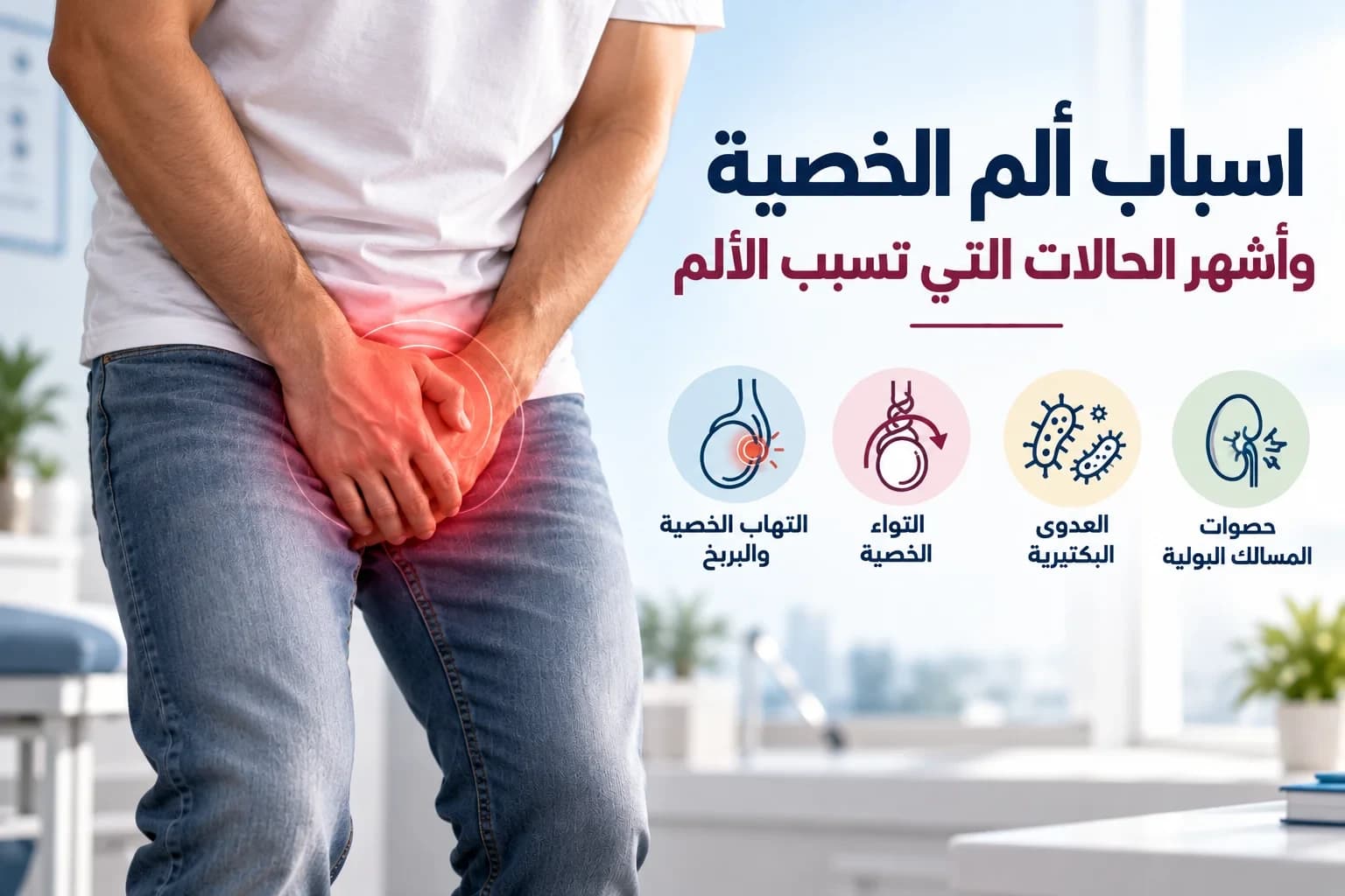 اسباب الام الخصية وأشهر الحالات التي تسبب الألم